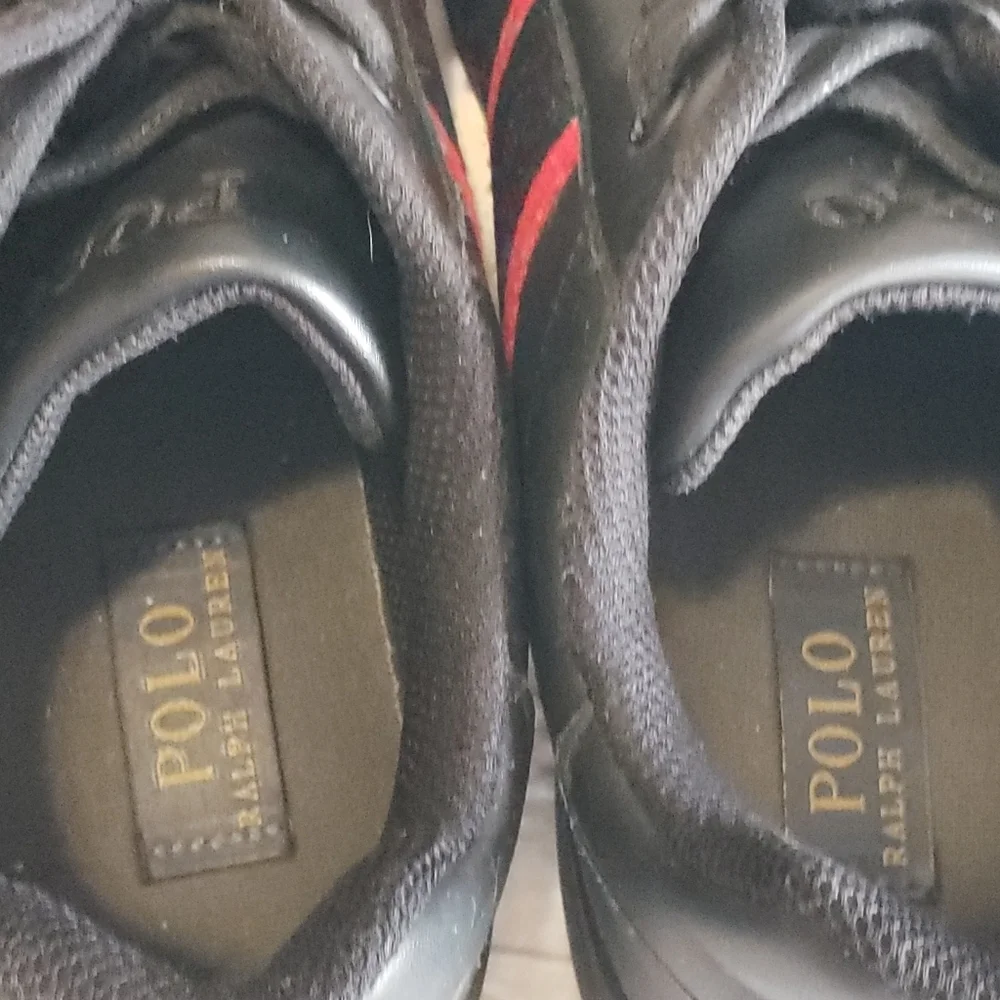 POLO-RALPH LAUREN BLACK BOY SNEAKERS SIZE 61/2